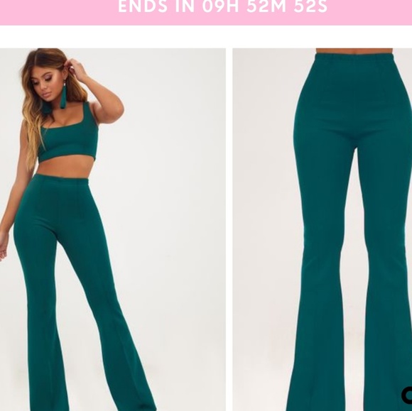 PrettyLittleThing Pants - PRETTY LITTLE THING forest green set
